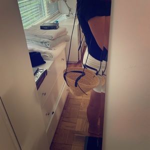 Muun bag with leather handles and strap new